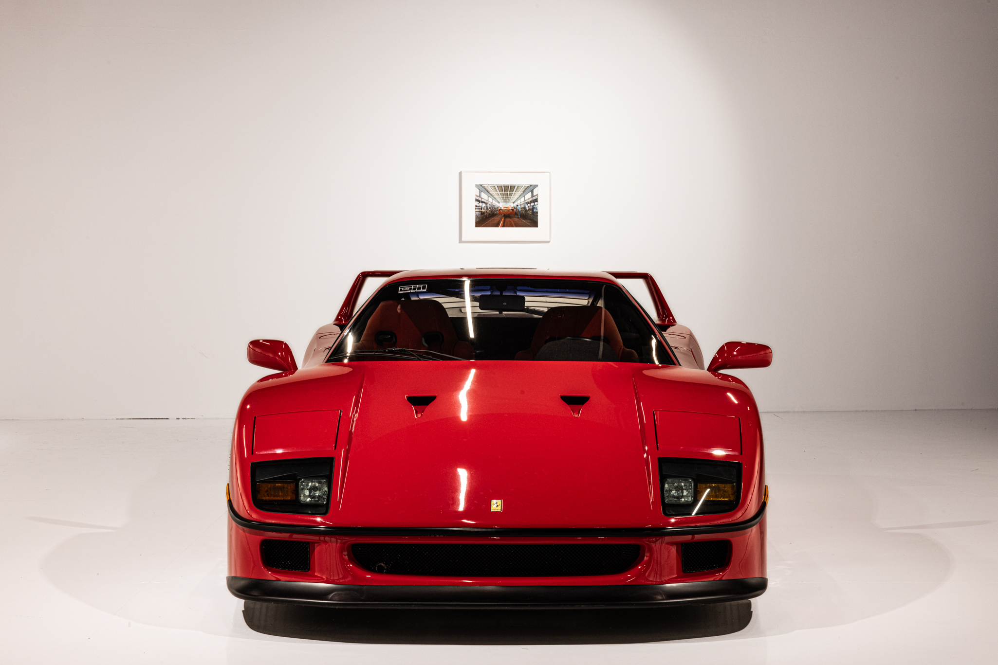 Luigi Ghirri, Rosso Ferrari, veduta della mostra, MAUTO - Museo dell'Automobile di Torino, 2024