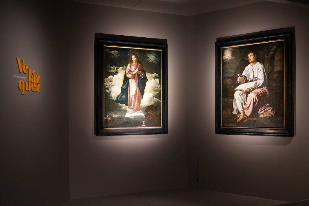 Velázquez “un segno grandioso” l’Immacolata Concezione e il San Giovanni Evangelista sull’isola di Patmos, veduta della mostra, Gallerie d'Italia, Napoli, 2024