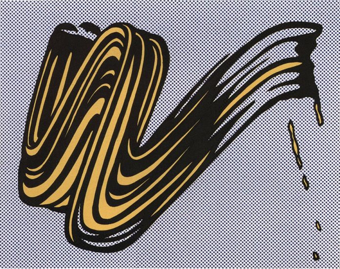 Roy Lichtenstein, Brushstroke, 1965, serigrafia su carta 58x73, © CAMeC