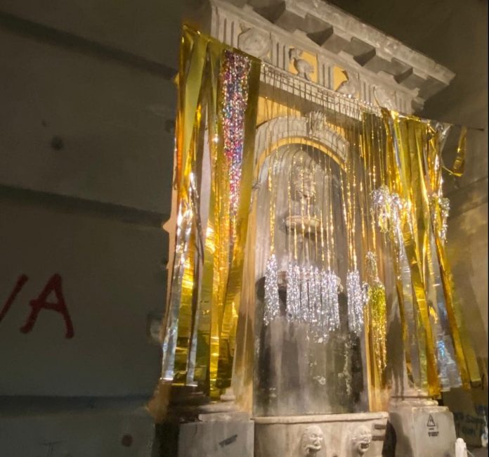 Daniel González, Dancing Curtains, Fontana del Vacchero, Genova, Divago, DG studio