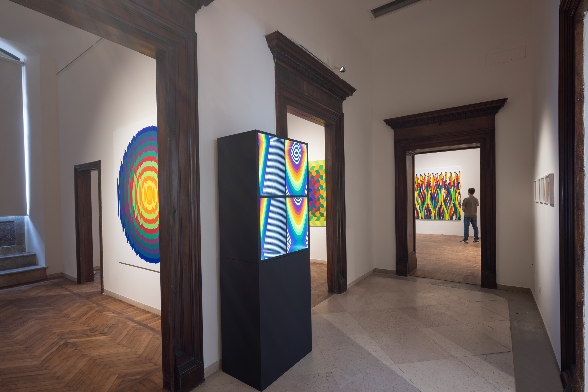 Julio Le Parc, The discovery of perception, veduta della mostra, Palazzo delle Papesse, Siena, 2024