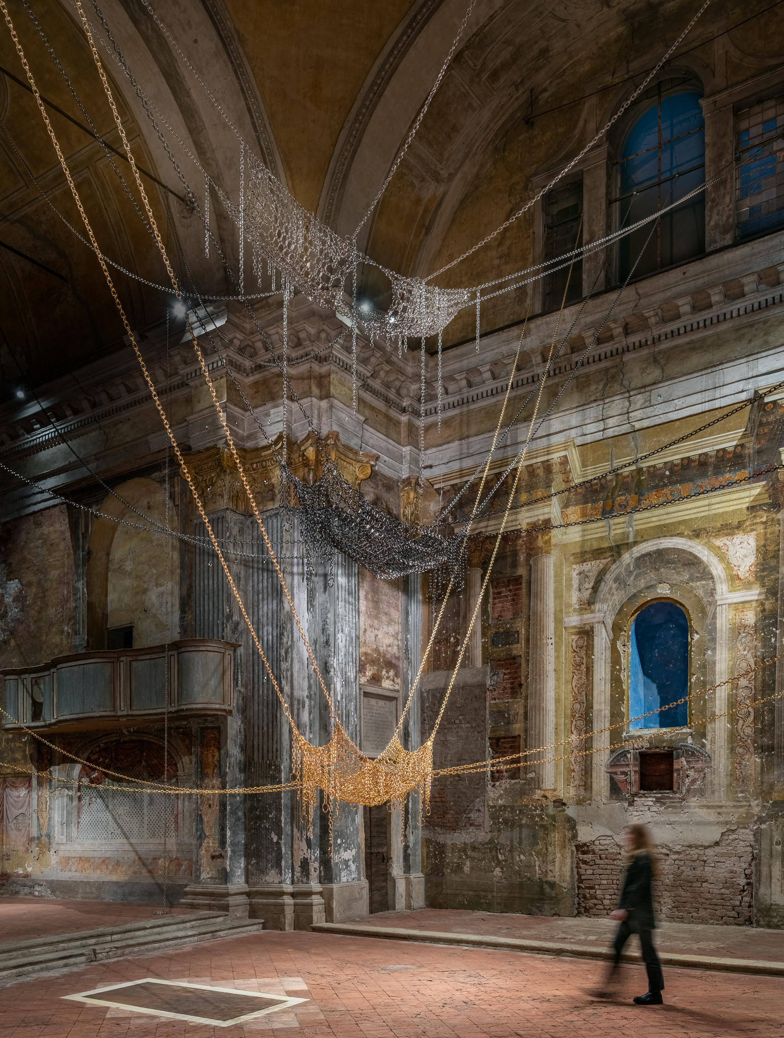 Monica Bonvicini, And Rose, veduta dell'installazione, Chiesa di San Carlo, Cremona, 2024