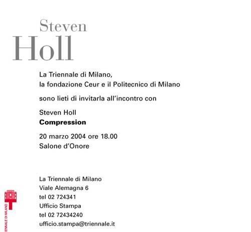 Incontro con Steven Holl