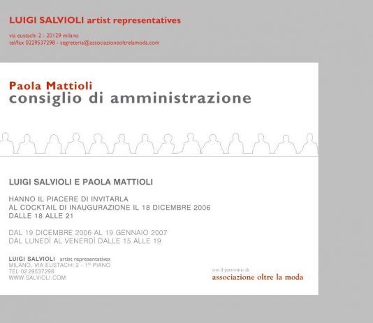 Paola Mattioli – CdA: Consiglio d’Amministrazione. Visioni contemporanee del potere
