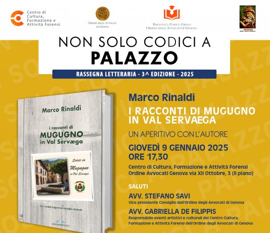 Marco Rinaldi a Non solo codici a Palazzo – Un aperitivo con l’autore