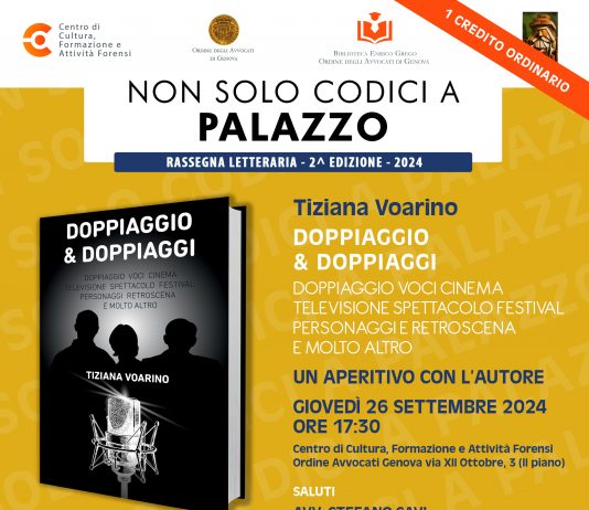 Non solo codici a Palazzo – Un aperitivo con l’autore: Tiziana Voarino