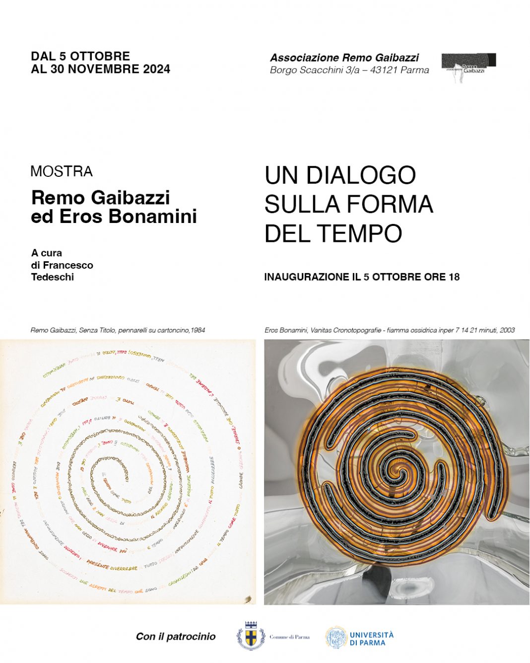 REMO GAIBAZZI EROS BONAMINI – Un dialogo sulla forma del Tempohttps://www.exibart.com/repository/media/formidable/11/img/7ed/Invito-Locandina_post_-inaugurazione-1068x1335.jpg