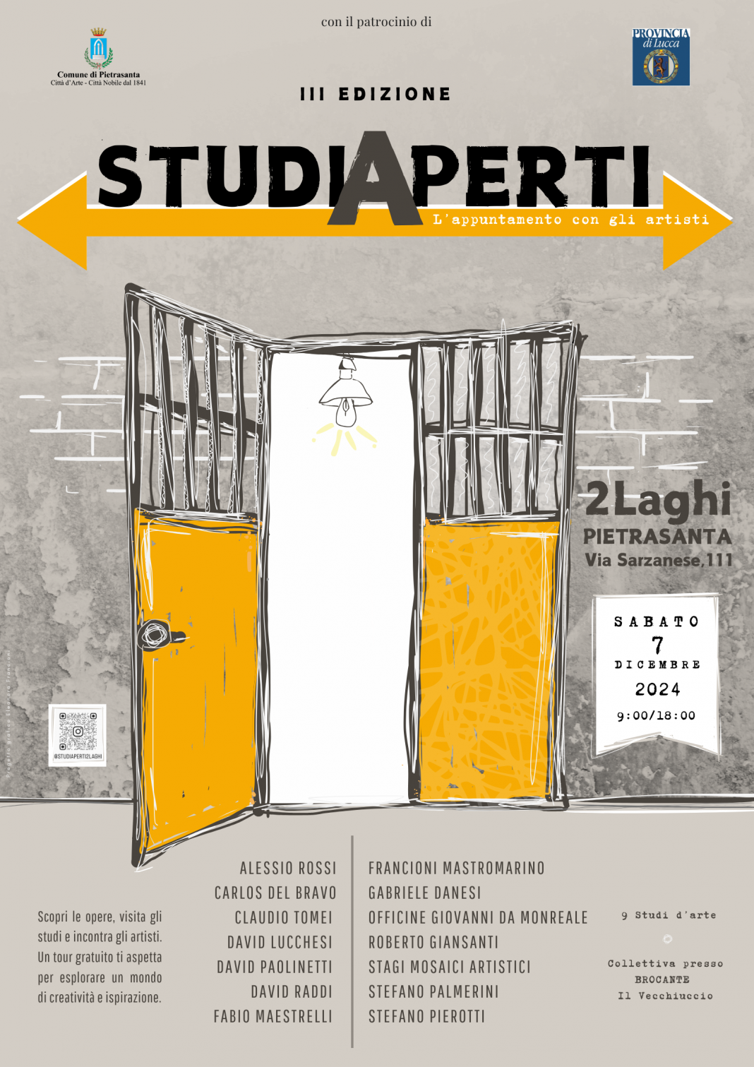 STUDI APERTI 2 Laghi a Pietrasantahttps://www.exibart.com/repository/media/formidable/11/img/a29/Locandina-STUDI-APERTI-2024-III-ed.-WEB-1068x1511.png